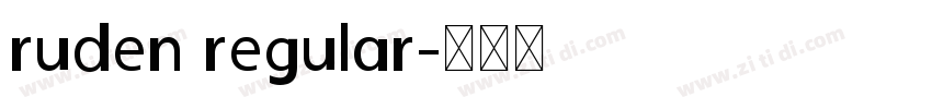 ruden regular字体转换